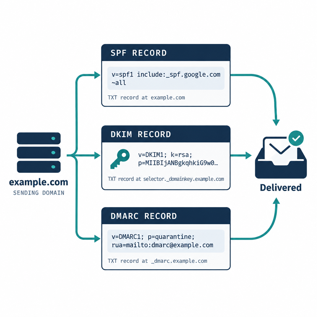 Email Authentication Setup Diagram