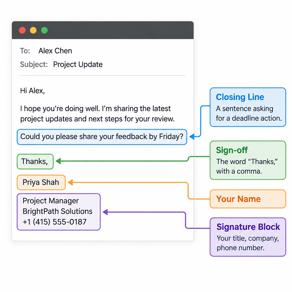 Four Parts of an Email Ending