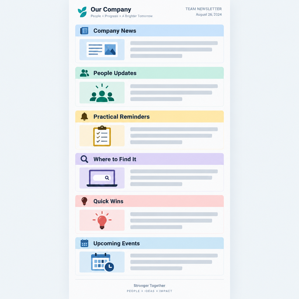 Internal Newsletter Structure Template