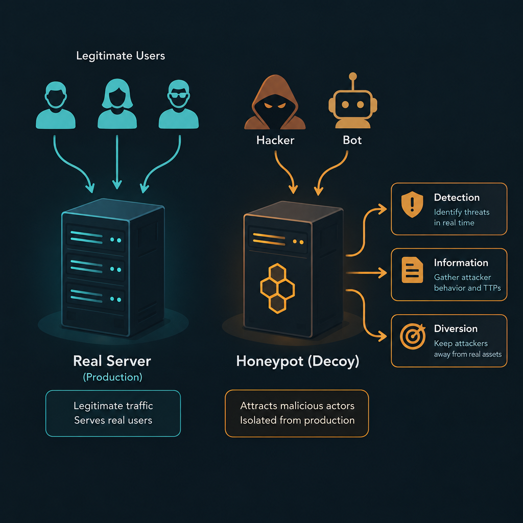 How a Honeypot Works Diagram