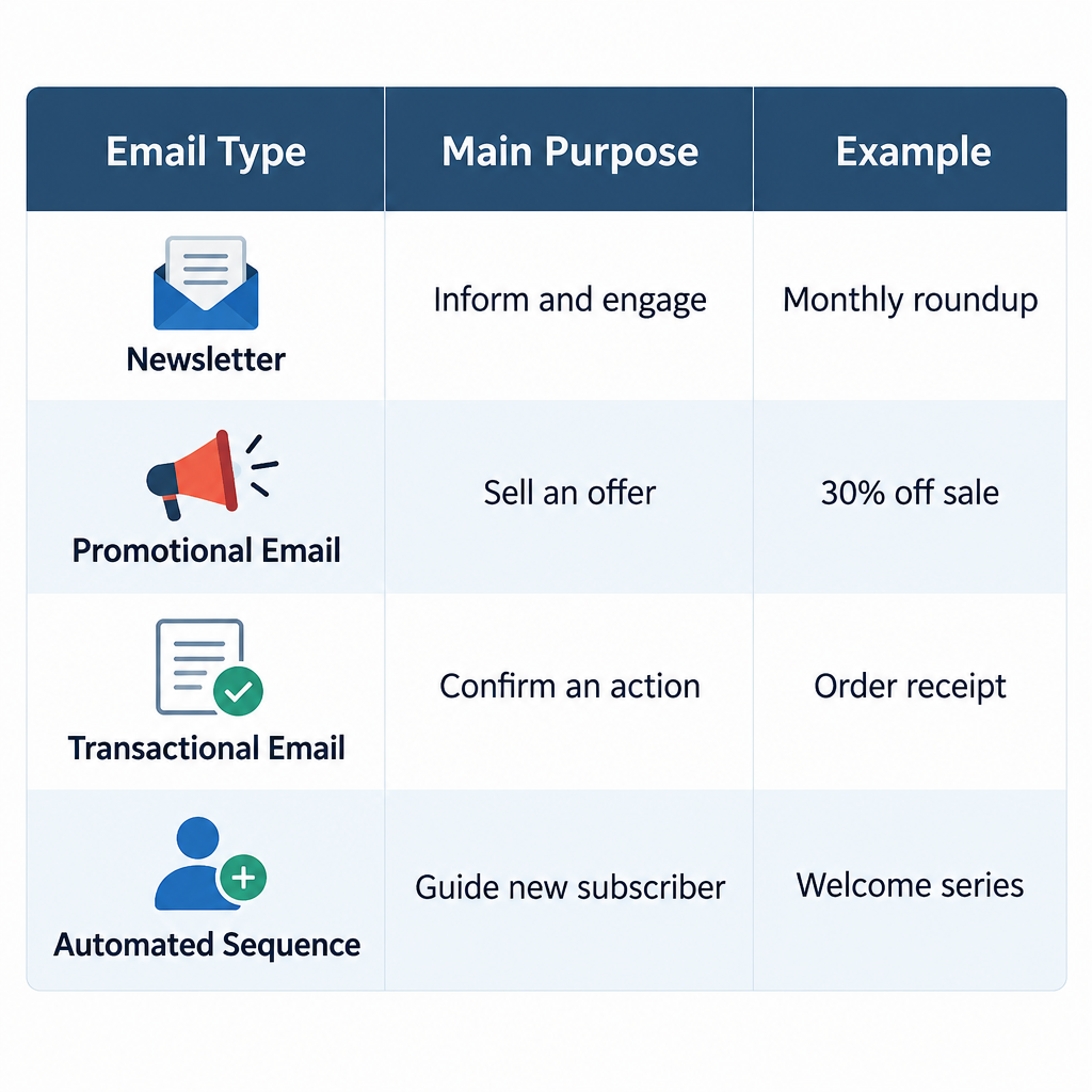 Newsletter vs Other Email Types